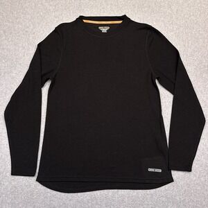Omni-Wool Base Layer Long Sleeve Shirt Mens Medium Black Thermal Crewneck‎
